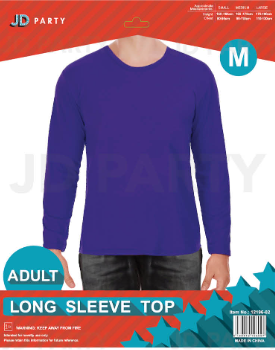 Adult Purple Long Sleeve Top - Medium