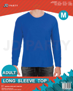 Adult Blue Long Sleeve Top - Medium