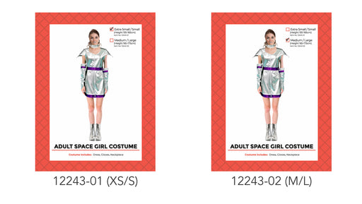 Adult Space Girl Costume XS/SMALL