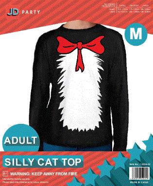 Adult Silly Cat Top Medium