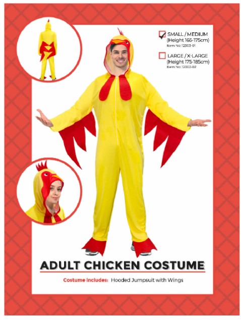Adult Chicken Costume Large/Extra Large