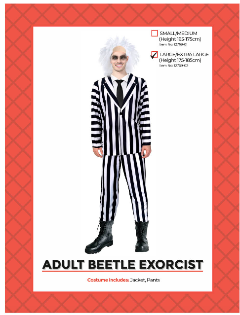 Adult Beetle Exorcist Costume L/XL