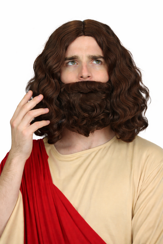 Holyman Wig & Beard Set Brown