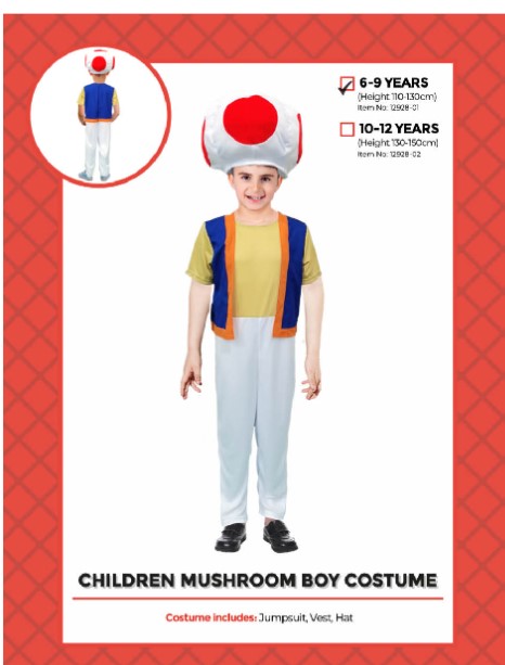 Children Mushroom Man Costume
