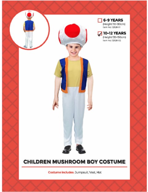 Children Mushroom Man Costume