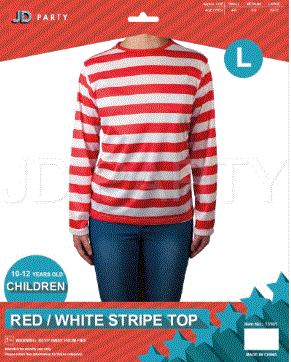 Children's Red/White Stripe Top Large