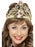 Adult model wearing a gold-coloured Queen's Crown with multicoloured faux jewels