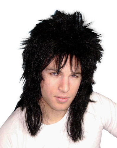 Wig - Black 'Poita' Spiky Mullet