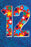 12th Birthday Card Blue With Coloured Stars