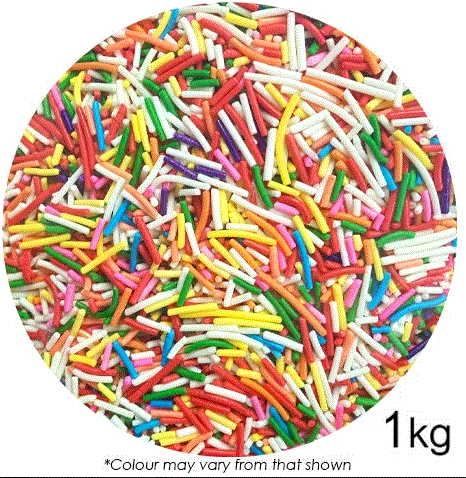 BEST BEFORE SALE Sprink'd Jimmies Rainbow 1kg