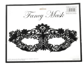 Lace Art Mask – Black Fancy Masquerade Mask