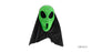 Cracked Green Alien Mask With Hood