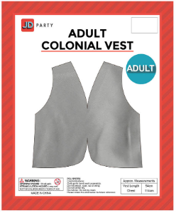 Adult Colonial Vest Grey