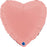 Grabo Foil Solid Colour Heart 46cm (18") Matte Pink