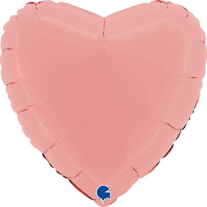 Grabo Foil Solid Colour Heart 46cm (18") Matte Pink