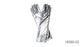 Pair of long metallic silver costume gloves, 42cm