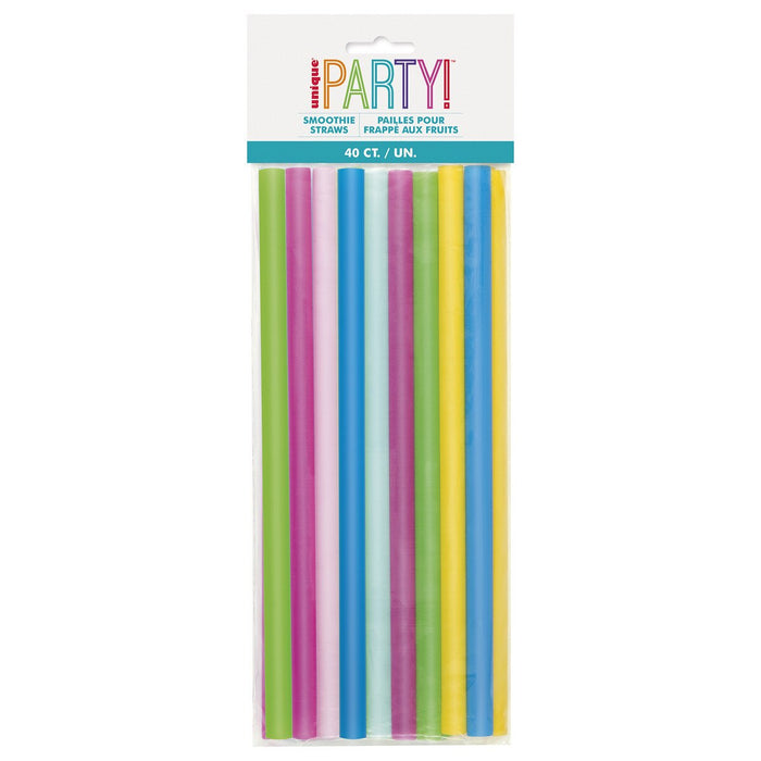 Plastic Smoothie Straws Pack Of 40