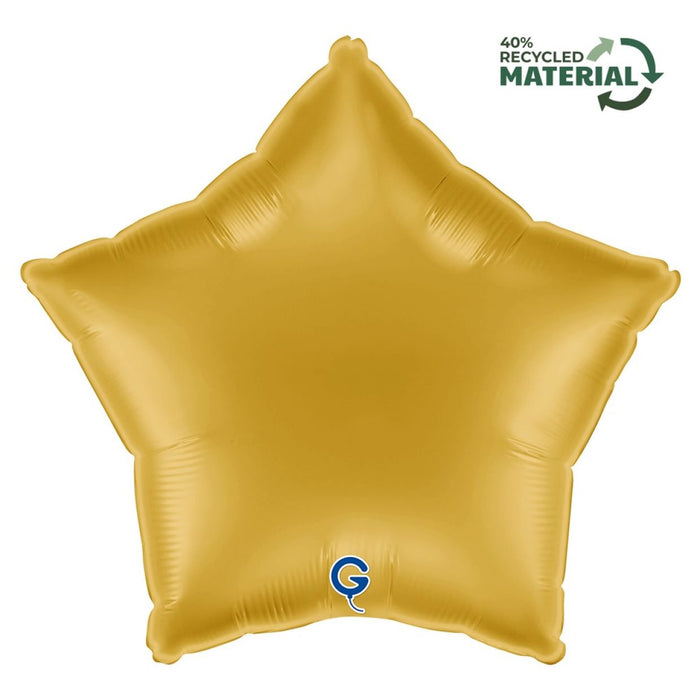 Gold Solid Star Foil Balloon 46cm