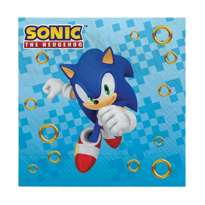 Sonic The Hedgehog Lunch Napkins 16pk