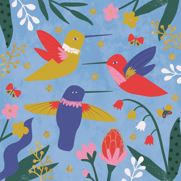 Colourful Birds Birthday Card