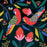Colourful Parrots Birthday Card
