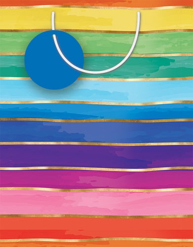Geo Stripe Medium Gift Bag