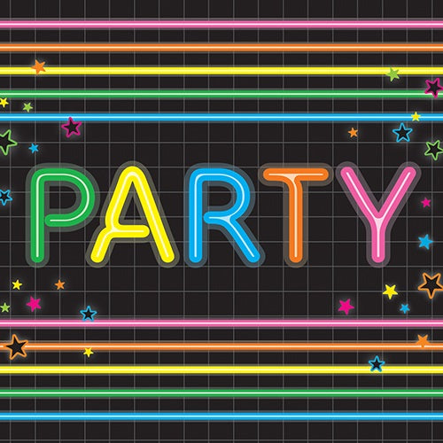 Happy Birthday Neon Napkins 20Pk