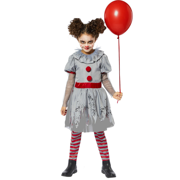Childrens Bad Clown Girl Costume 10-12 Years