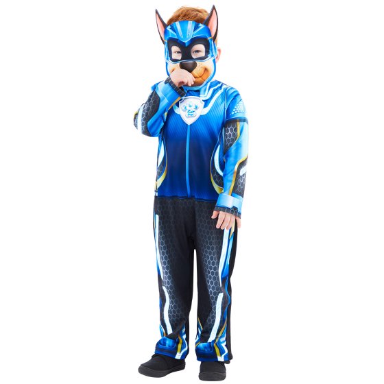 Paw Patrol Chase Glow In The Dark Kids Costume 3-4 Years