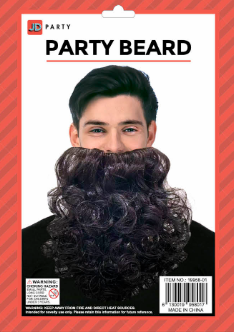 Deluxe Curly Black Beard
