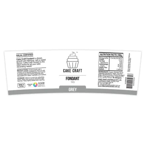 Cake Craft Grey Fondant 1kg
