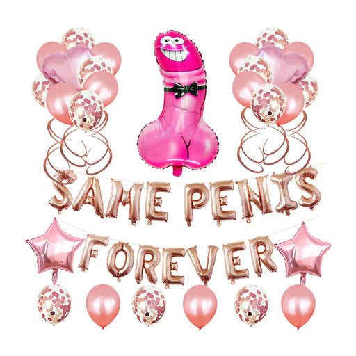 Same Penis Forever Foil Balloon Set Uninflated