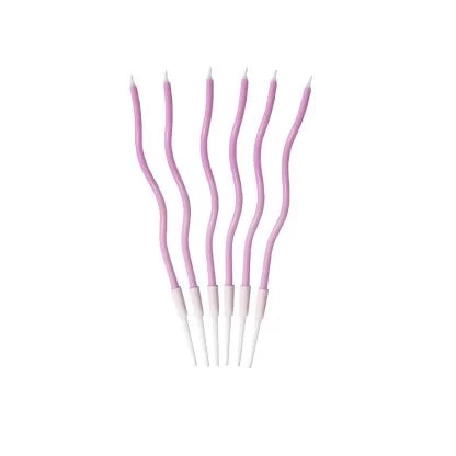 Light Purple Curve Candle 6Pcs