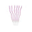 Light Purple Curve Candle 6Pcs