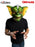 Gremlins Stripe green moulded face mask with large yellow-lined ears, toothy grin and white faux-fur tuft