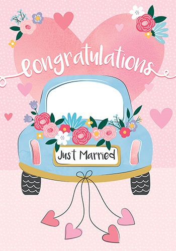 Larger Then Life Just Married Card