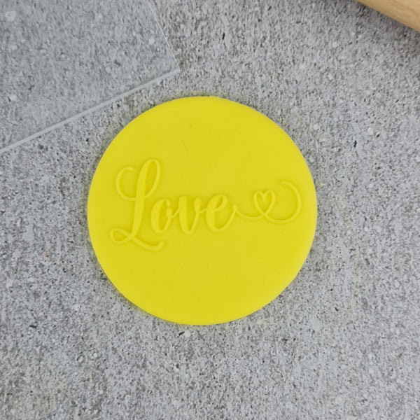 Love (With Heart) 3D Raised Debosser