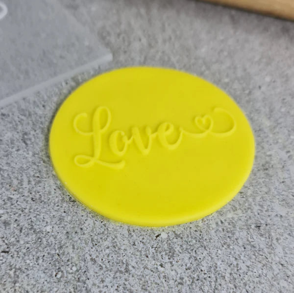Love (With Heart) 3D Raised Debosser