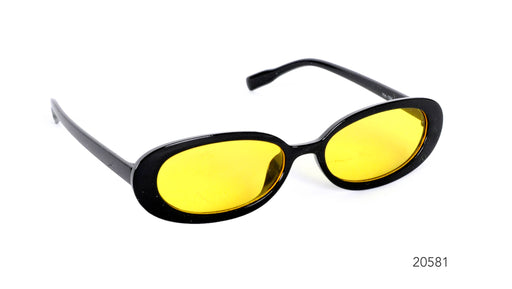 Party Glasses Rapper Black Rim Yellow Lens