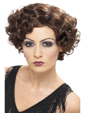 20s Flirty Flapper Wig Brown