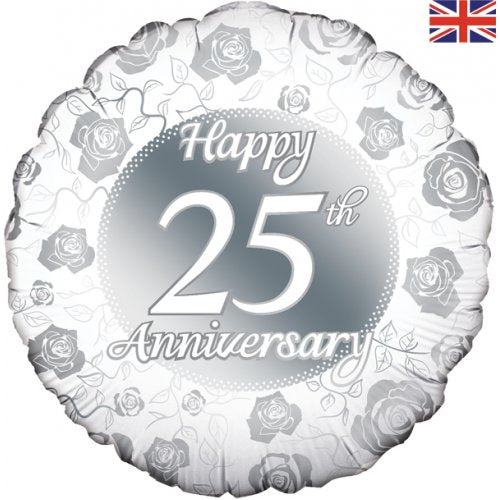 Happy 25th Anniversary 18'' Foil Balloon