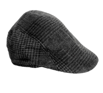 Vintage Flat Cap -Dark Grey Check