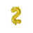 Decrotex Gold "2" Numeral Foil Balloon 35cm (14")