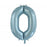 Light Blue Mega Foil 34'' Number