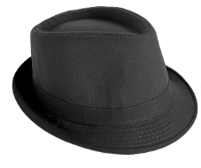 Trilby Hat (Black With Black Ribbon)