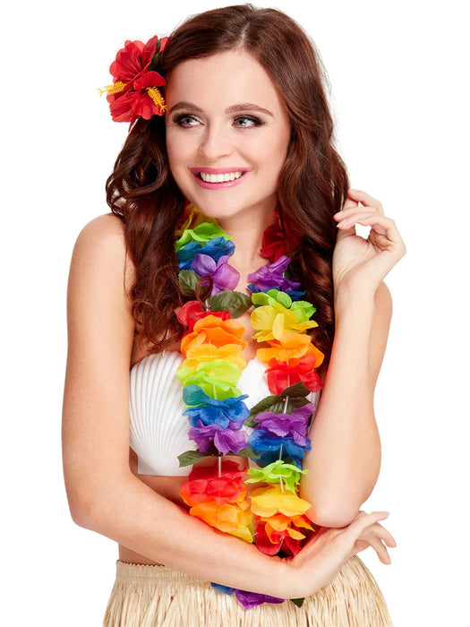 Bright Large Lei, Rainbow