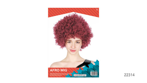 Afro Wig Burgundy