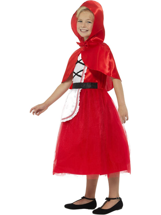 Deluxe Red Riding Hood Children's Costume, Red with Dress & Hood Small 4-6