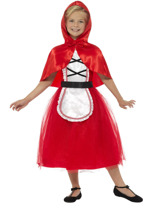 Deluxe Red Riding Hood Children's Costume, Red with Dress & Hood Small 4-6