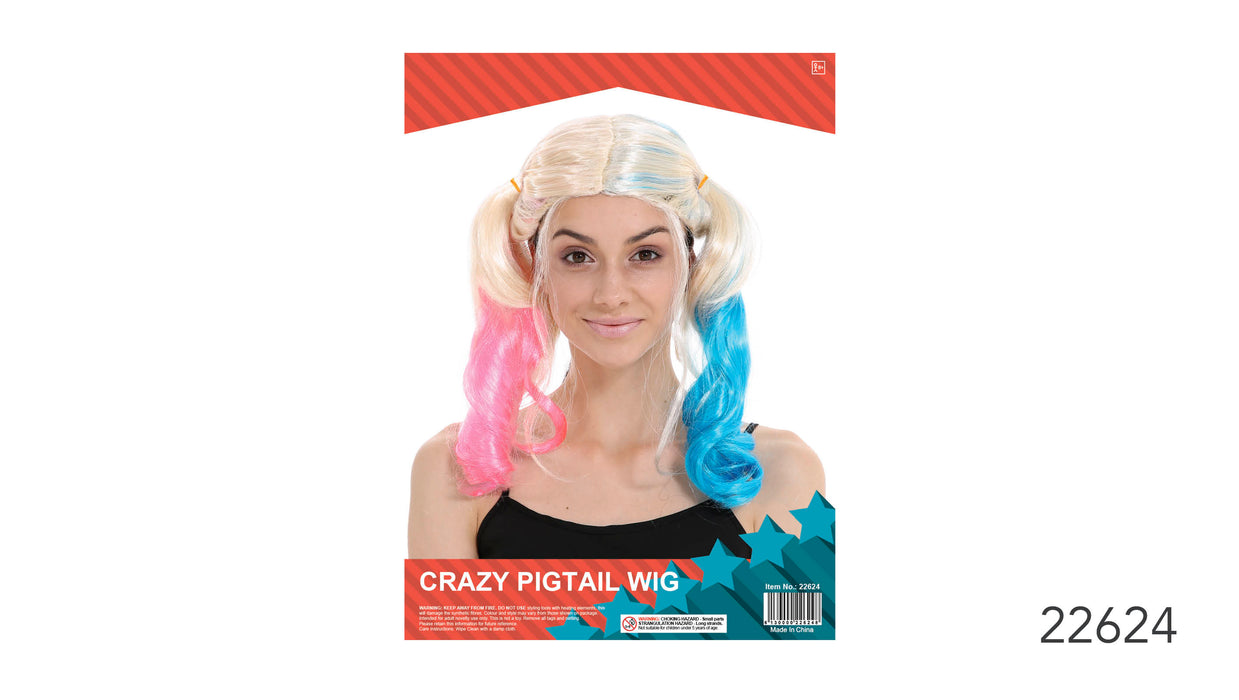 Crazy Coloured Pigtail Wig